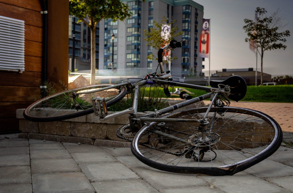 omgevallen fiets